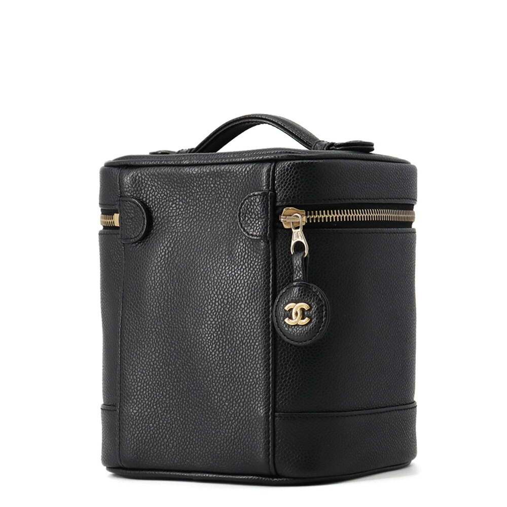 CHANEL Black Caviar Leather Logo Pouch - Picture 2 of 14